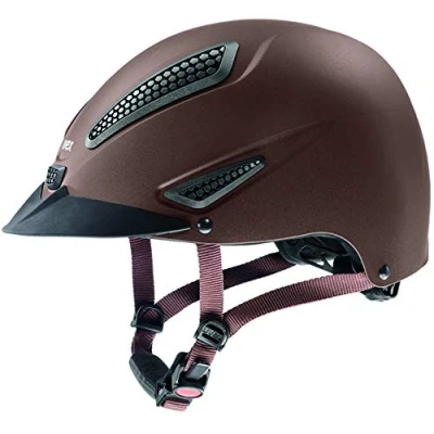 Image of uvex Perfexxion II Sturdy Riding Helmet for Men and Women Individual Fit Optimized Ventilation Brown Matt 57 59 cm