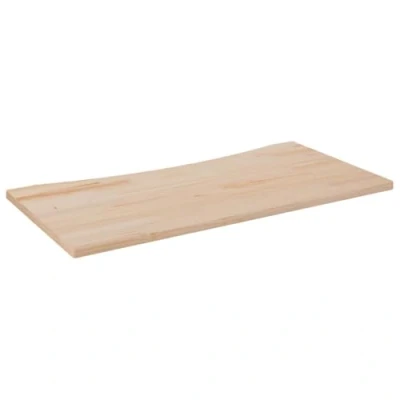 Image of vidaXL Desk Top Solid Pine Wood 110x55 cm, Customizable Untreated Surface, Features Cable Holes, Rounded Corners Perfect for Work or Study