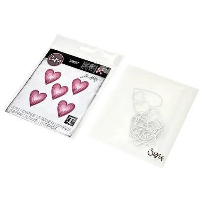 Image of Sizzix Thinlits Die Set 25PK Stacked Tiles Hearts by Tim Holtz, 665858, Multicolor, One Size