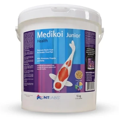Image of NT Labs Medikoi Health, Complete Feed For All Pond Fish, Ideal Spring, Summer and Autumn Feeding, Contains Propolis, Maintains Immune System, Koi Fish Food (5 kg) (3 mm) (Junior)