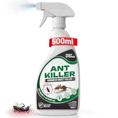 Image of Ant Killer Spray for Indoor and Outdoor Use 500ml Rapid Action, Lasting Protection &amp; Stain Free Formula Safe Home Pest Solution