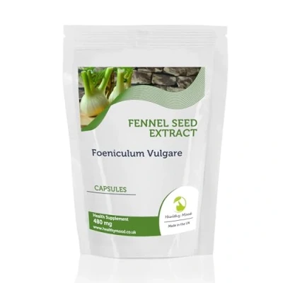 Image of Fennel Seed Extract 480mg Foeniculum Vulgare x90 Capsules HEALTHY MOOD