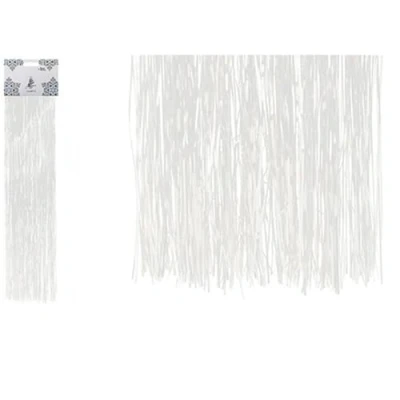 Image of Premium White Angel Hair Tinsel Lametta 38 cm x 50 (1 Pc) Ideal for Christmas, Party &amp; Home Decor
