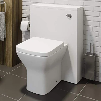 Image of Bathroom BTW Toilet 500mm White Gloss Concealed Cistern Soft Close Seat