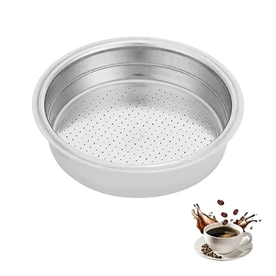 Image of Stainless Steel Coffee Filter, 51mm Double Layer Pressurized Filter Basket Espresso for Portafilter Machine(Single Cup)