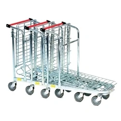 Image of Stock Trolley with Folding Top Shelf; 200kg; Silver