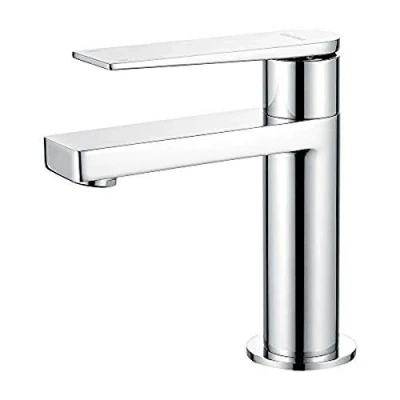 Image of GRIFEMA LYON G11001 Bathroom Basin Mixer Tap with Water Saving Function Aerator, 3/8 Inch Hose, Chrome