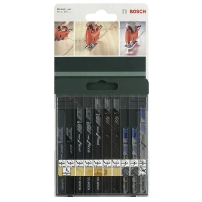 Image of Bosch 2609256775 Jigsaw Blade Set U 19 Bo 1 Ao 111 C D 144 101 B 18 G A 127 (10 Pieces)