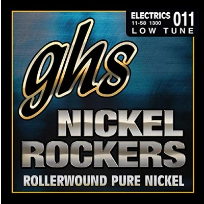 Image of GHS NICKEL ROCKERS Rollerwound String Set For Electric Guitar Low Tune 1300 011/058