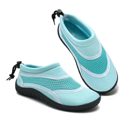 Image of Water Shoes Kids Toddlers Boys Girls Swim Beach Aquasport Barefoot Non Slip Wetsuit for Swmming Pool Park Holiday(Turquoise,29)