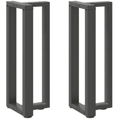 Image of vidaXL console table legs anthracite steel t shaped adjustable 72 73 cm modern furniture base for living room &amp; kitchen
