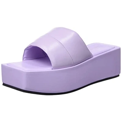 Image of L37 HANDMADE SHOES Women&#039;s KNOCK THREE TIMES Sandal, Lilac, 1 UK