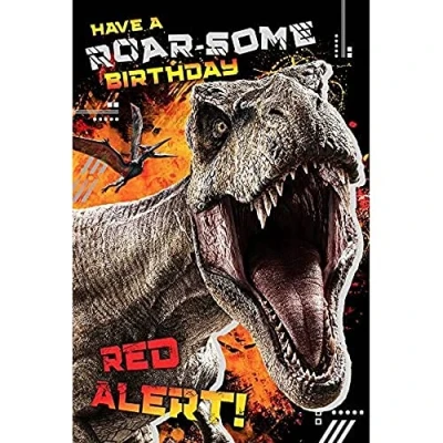 Image of JURASSIC WORLD JW018 Pop Up Birthday Card