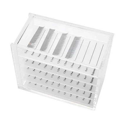 Image of Eyelash Storage Box,5 Layers Plastic Box Makeup Organizer Grafting Eyelashes Glue Pallet Holder