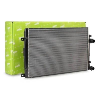 Image of 1K0121345AS Engine radiator VALEO 732872 Aluminium 650mm 415mm 34mm without coolant regulator Mechanically jointed cooling fins VOLKSWAGEN: Golf 5