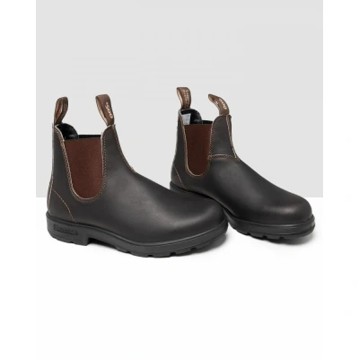 Image of Blundstone Unisex #500 Stout Brown Chelsea Boot material_real_leather Size UK 3.5