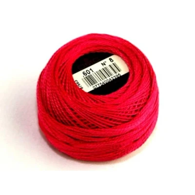 Image of DMC Cotton Perle Thread Size 8 601 per 10 Gram Ball