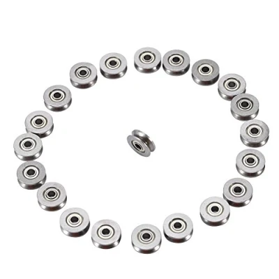 Image of 20pcs V623ZZ Miniature Steel V groove Guide Pulley Rail Ball Bearing 3x12x4mm for Track Liner Motion System