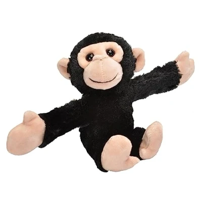 Image of Wild Republic 19562 Huggers Soft Toy Slap Bracelet, Gifts for Kids, Chimp Plush 20 cm, 8&quot;