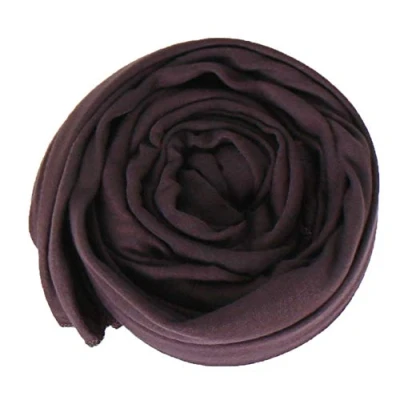 Image of PREMIUM QUALITY JERSEY HIJAB SCARF SHAWL STRETCHY MAXI LYCRA WARM WRAP PLAIN (Coffee)