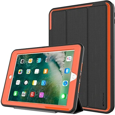Image of TECHGEAR D FENCE Case fits New Apple iPad 9.7&quot; (2018/2017) Slimline Shock Proof Tough Rugged Protective Armour Defence Smart Kids Schools Builders Workman for 5th &amp; 6th Gen