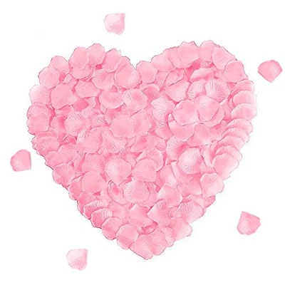 Image of Rayong 1000 Pieces Red Rose Petals Artificial Silk Romantic Decorations for Valentine Day Wedding Flower Decoration (Gradient powder)