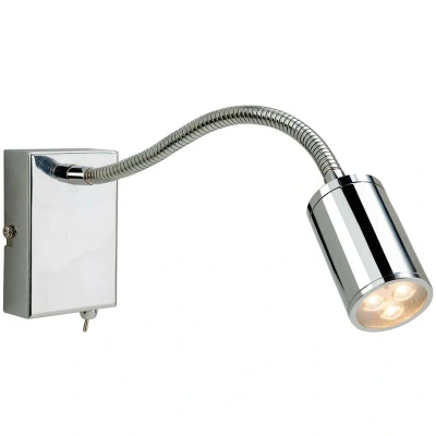 Image of Orion LED 3 Light Flexi Indoor Wall Spotlight (Switched) Chrome