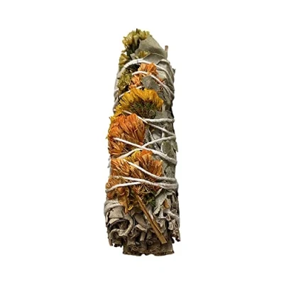Image of Sage Smudge Stick 4&quot; (White Sage, Orange, Green Sinuata and Eucalyptus 4&quot;)