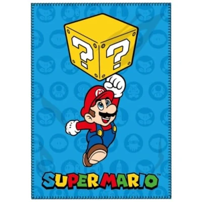 Image of arlis Mario Fleece Blanket in Blue 100 x 140 cm (Mario Plaid)