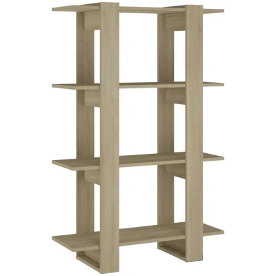 Image of vidaXL Book Cabinet/Room Divider Sonoma Oak 80x30x123.5 cm