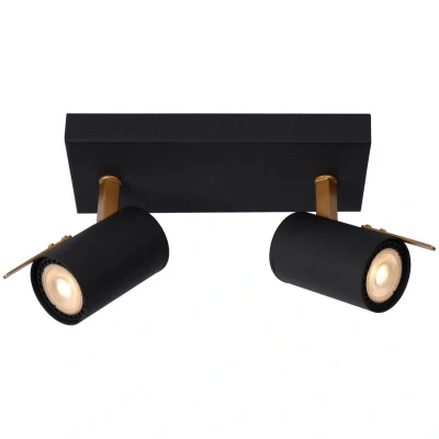 Image of Grony Modern Twin Ceiling Spotlight LED Dim to warm GU10 2x5W 2200K/3000K Black