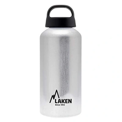 Image of LAKEN Classic Water Bottle with Wide Mouth, Single Wall Lightweight Aluminum BPA Free, Leak Proof Screw Cap, 0.6 Litre,