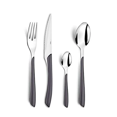 Image of Amefa ECLAT 2214GYMX00C40 24 Piece Cutlery Set, Grey