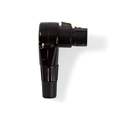 Image of XLR Connector Metal 3 pin Female Angled Black