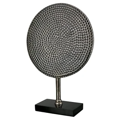 Image of Casablanca modernes Design Sculpture, Aluminium, Silver Colours, Höhe 44,5 cm