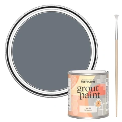 Image of Rust Oleum Grey Ultra Durable Grout Paint Marine 250ml