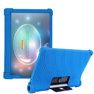 Image of HminSen Case for Lenovo Yoga Tab5 YT X705F 2019 Smart Tablet Cover Tab 5 Kid Friendly Silicone Cases (Navy Blue)