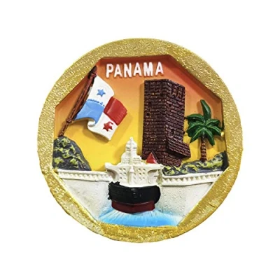 Image of Panama 3D Refrigerator Magnet Resin Travel Souvenirs,Handmade Home &amp; Kitchen Decoration,Panama Fridge Collection Gift