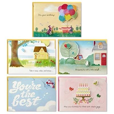 Image of Hallmark Paper Wonder Pop Up Birthday Cards Assortment (5 with Envelopes)
