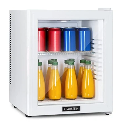 Image of KLARSTEIN Mini Fridge for Bedrooms &amp; Home, 32L Table Top with Glass Door, Quiet Adjustable Shelves, Ideal Offices Camping