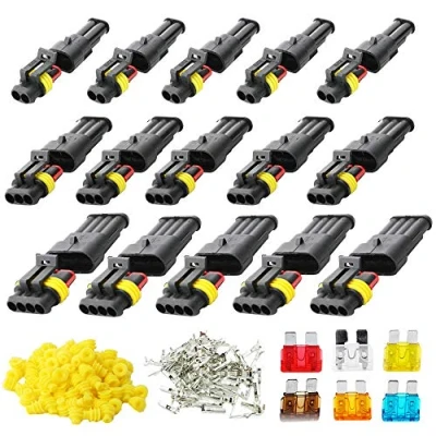 Image of RUNCCI YUN 15 Kit 2/3/4 Pin Car Wire Connector, Spark Plug Connectors, Waterproof, Dustproof, Insulated and Sealed, 1.5mm Series Terminal Connector