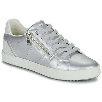 Image of Geox Women&#039;s D Blomiee E Sneaker, Silver Off Wht, 3 UK