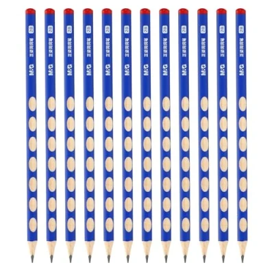 Image of M&amp;G Wooden Triangular Pencils, 12 Pcs 2B Pencils Graphite Round for Classroom Teacher Office Supplies, Blue