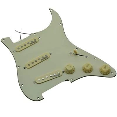 Image of KAISH Aged White Loaded Electric Guitar Pickguard Prewired with Wilkinson Pickups for USA/Mexico FD Stratocaster