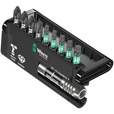 Image of Wera bit Check 10 Impaktor 4 TriTorsion Long Life set for all impact drills PZ,TX piece, 05057417001