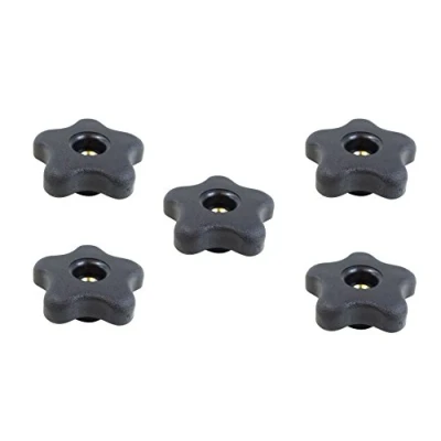 Image of PowerTec 71071 5 Star Thru Knob 5/16 Inch 18, Pack
