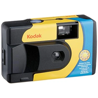 Image of Kodak SUC Daylight 39 800ISO Disposable Analog Camera, Yellow/Blue