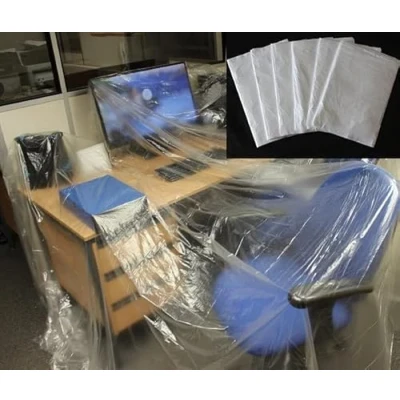 Image of Equip247uk POLYTHENE DUST Sheet Waterproof Protects Against Paint Spills, Dirt &amp; (6, 3.6M x 2.7M 12ft 9ft)