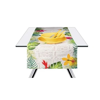 Image of Excelsa Tiki Table Runner, 100% Cotton, Multicoloured, 45 x 140 cm