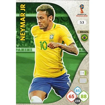 Image of Panini ADRENALYN XL FIFA WORLD CUP 2018 RUSSIA NEYMAR JR BASE TRADING CARD #53 BRAZIL